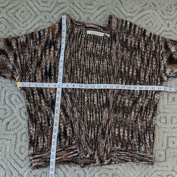 LIZ CLAIBORNE Boho cotton rayon open front cardigan earthy tone Large @O - Picture 8 of 10